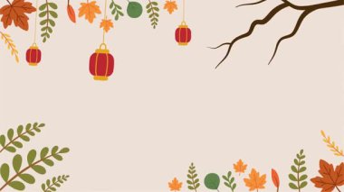 Chuseok törensel arkaplan canlandırma vektör biçimi