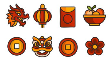 Fener tapınağı hayran aslan başlı Çin Yeni Yıl simgeleri