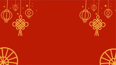 Çin kırmızı fener vektör çizim