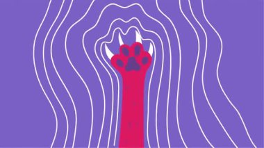 Mor renkli insan elleri.