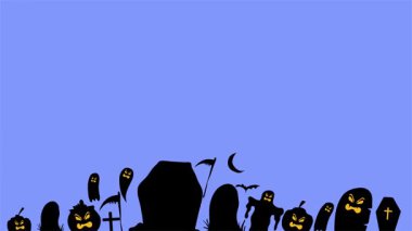 Cadılar Bayramı şekerlemeleri beyazlı ürkütücü sınır çerçeve tasarımı