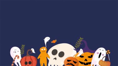 Tatlı balkabaklarıyla cadılar bayramı arkaplanı