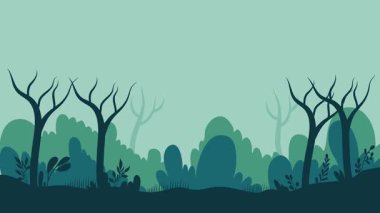soyut orman manzarası arka plan vektör çizimi