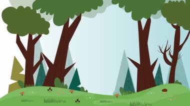 Ağaçlı orman sahnesi