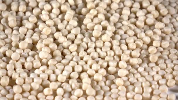 Disidratato Israeli Tostato Perla Couscous Grains Filatura Video — Video Stock