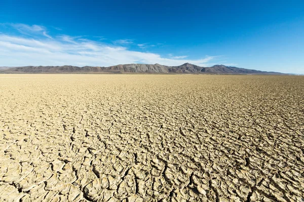 Textura Lama Playa Rachada Que Leva Montanhas Deserto Black Rock — Fotografia de Stock