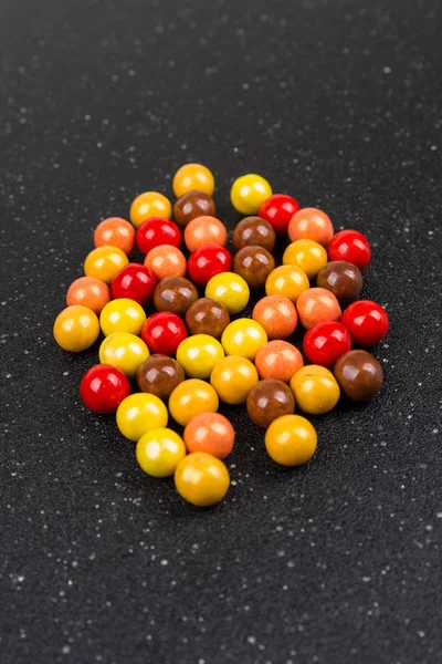 Sweet Fall Colored Chocolate Covered Candy Balls — 스톡 사진