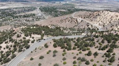 Reno NV dağ yolunun çöle bakan Geiger derecesi