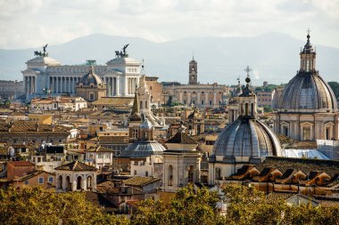 Roma, İtalya'nın havadan görünümü