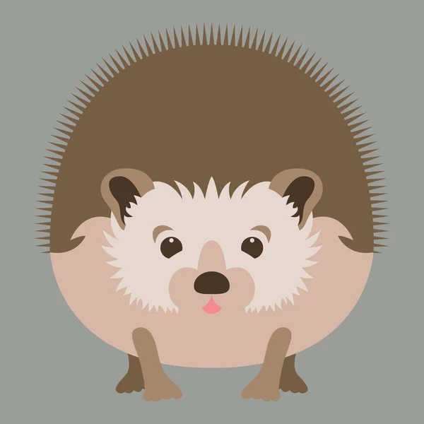 Hedgehog rosto cabeça vetor ilustração plana estilo frontal — Vetor de Stock