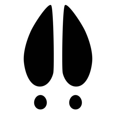 ayak izi yaban domuzu vektör illüstrasyon siluet siyah ön 