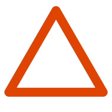 üçgen işareti yol vektör çizim düz stil