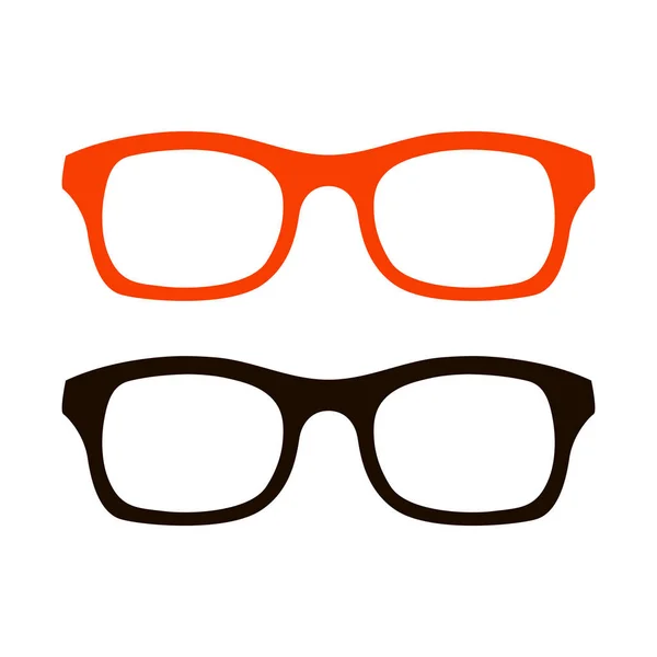 Vermelho preto óculos vetor ilustração plana estilo — Vetor de Stock