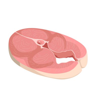  Marlin eti Biftek vektör çizim düz stil