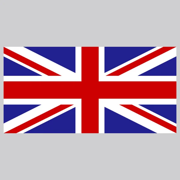 Illustration vectorielle drapeau britannique sur gris — Image vectorielle