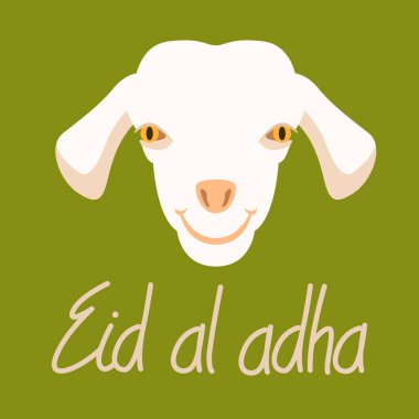 Müslüman tatil kurban bajram eid al - Kurban Bayramı vektör çizim  