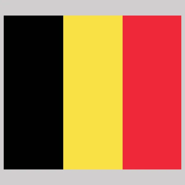 Belgium flag on gray background vector illustration — Stock Vector