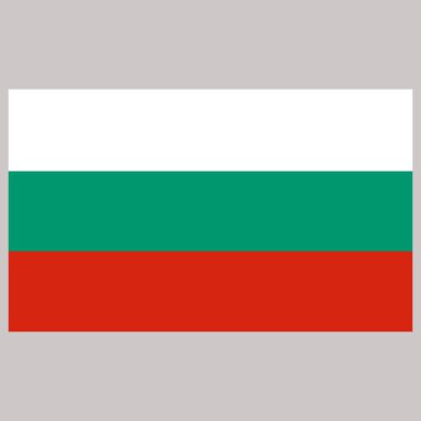 Bulgaristan gri arka plan vektör çizim üzerinde bayrak 