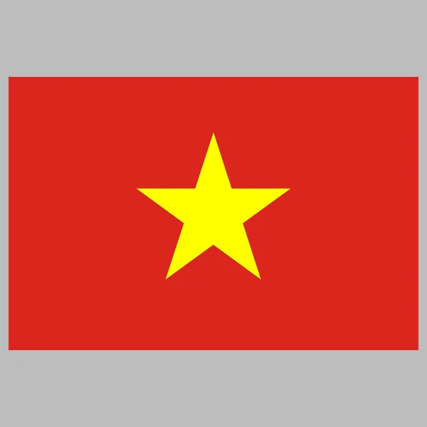 Bandera vietnam sobre fondo gris vector ilustración — Archivo Imágenes Vectoriales