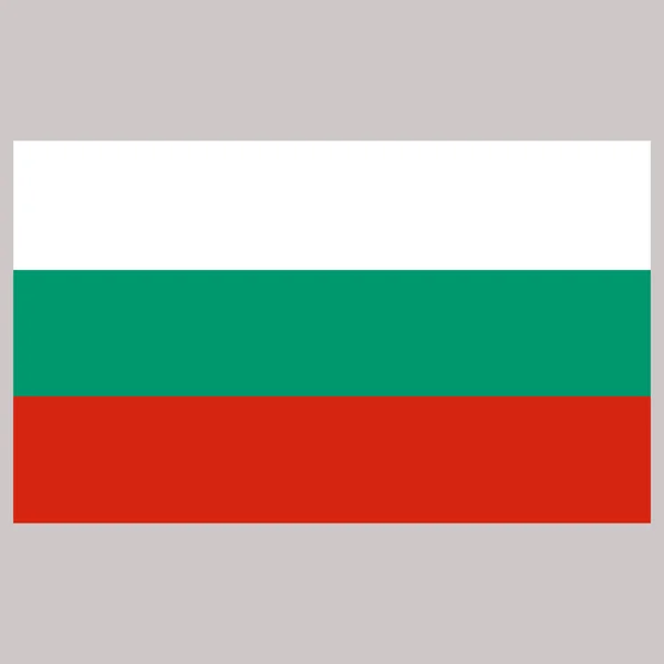 Bulgaristan gri arka plan vektör çizim üzerinde bayrak — Stok Vektör