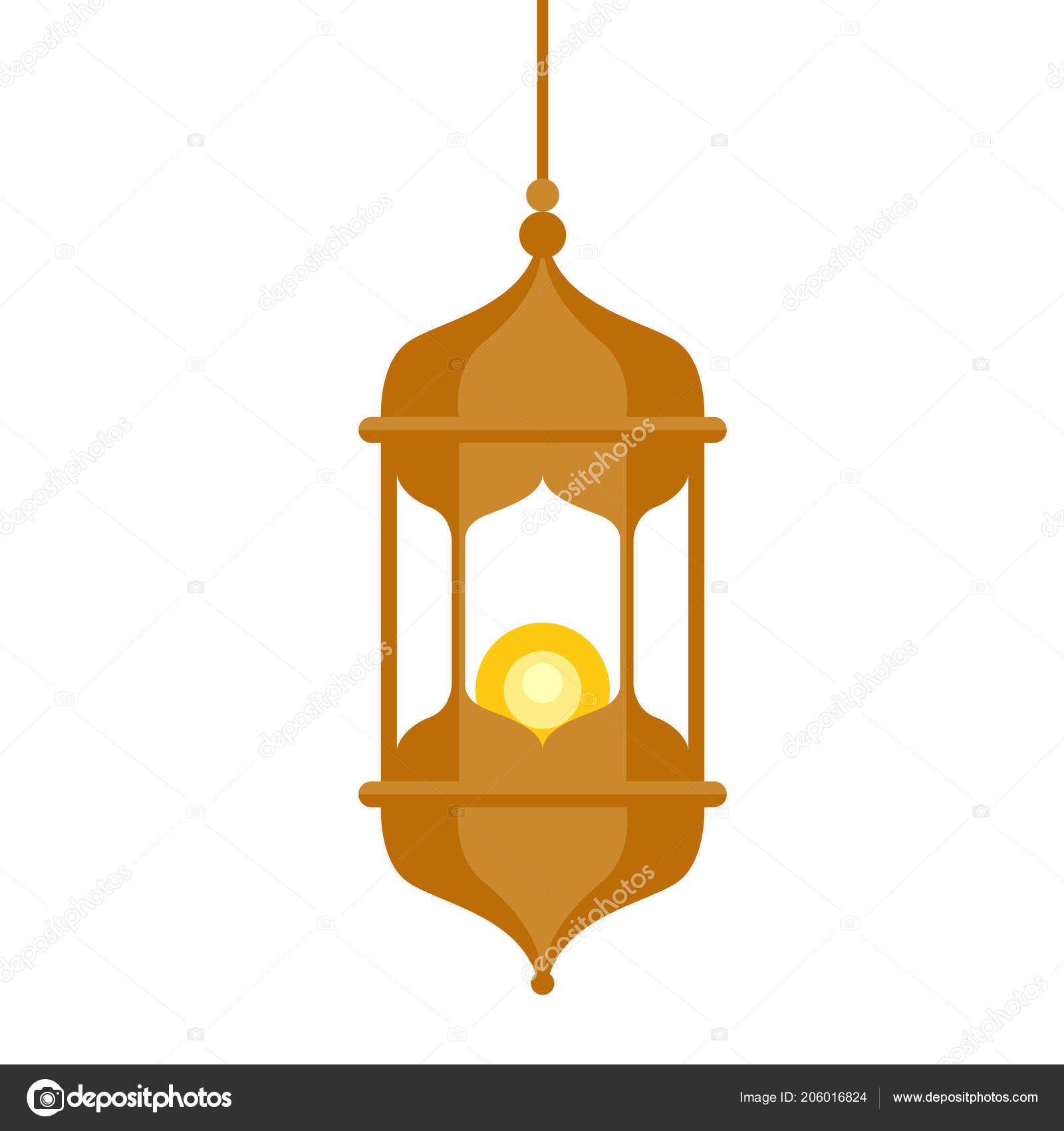 arabic lantern vector illustration