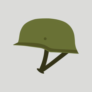 yeşil kask vektör çizim düz stil profili 