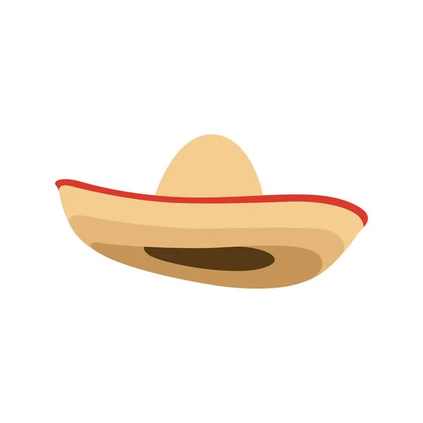 Illustration vectorielle mexicaine Sombrero style plat devant — Image vectorielle