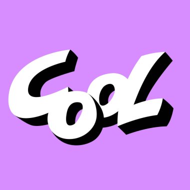 yazı serin arka plan vektör çizim