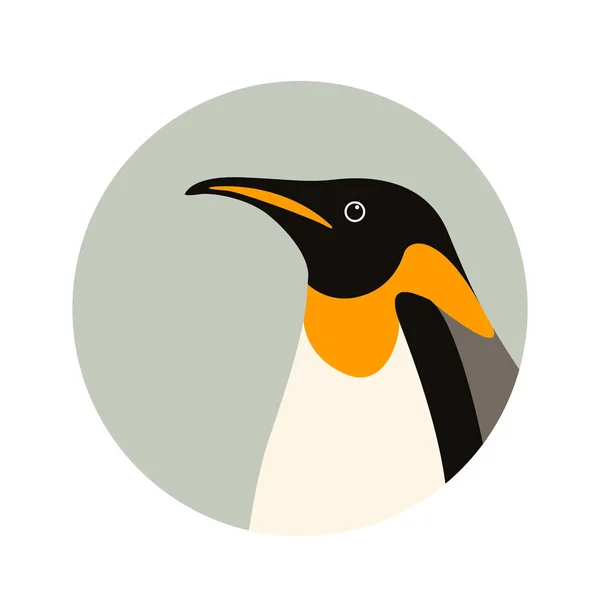 Πιγκουίνος προφίλ πλευρά διανυσματικά εικονογράφηση επίπεδη στυλ — Διανυσματικό Αρχείο