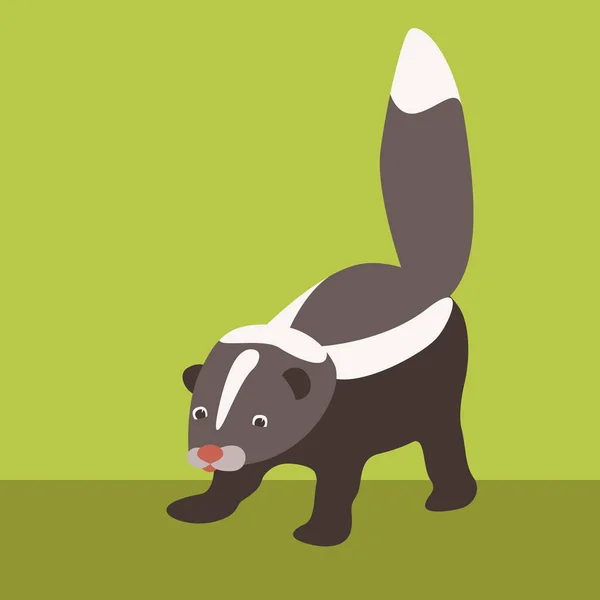 Bebê skunk vetor ilustração plana estilo perfil —  Vetores de Stock