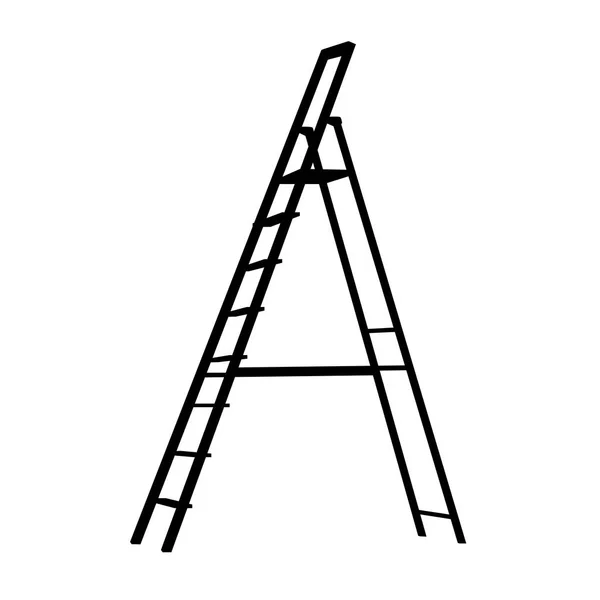 Adım merdiven vektör illüstrasyon siluet siyah profili — Stok Vektör