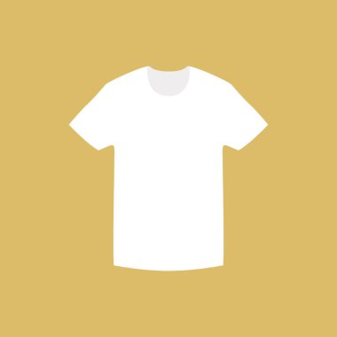 t-shirt beyaz vektör çizim düz stil açık