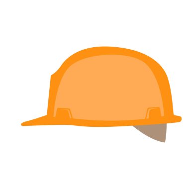 zor kask vektör çizim düz stil profili 