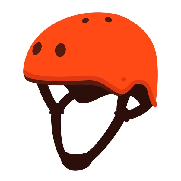 Children's bicycle helmet vector illustration flat style front — Stock Vector