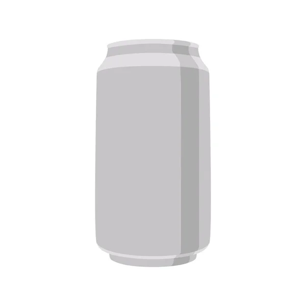 Un vector de lata de cerveza ilustración frente de estilo plano — Vector de stock