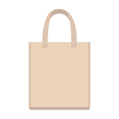 Kağıt çanta vektör çizim düz stil açık 