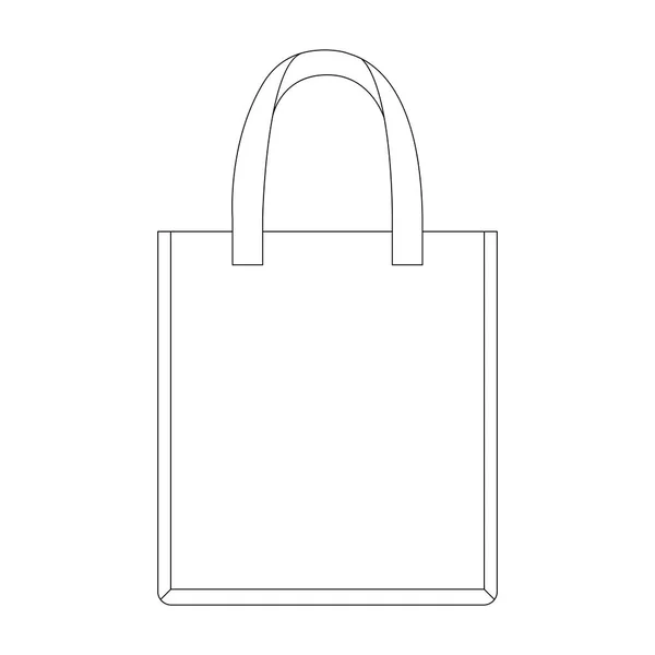 Sac en papier illustration vectorielle ligne dessiner devant — Image vectorielle