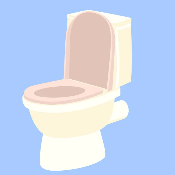 Illustration vectorielle pan toilettes profil de style plat — Image vectorielle