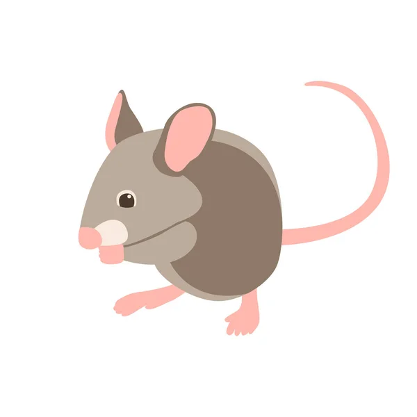 Desenho animado mouse vetor ilustração plana estilo perfil —  Vetores de Stock