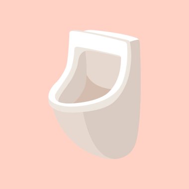 Seramik pisuar vektör çizim düz stil