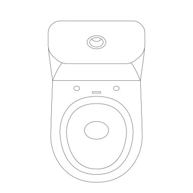 Lavabo pan vektör çizim beraberlik açık astar 