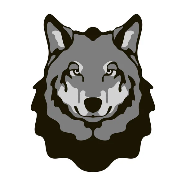 Векторная иллюстрация лица волка — стоковый вектор