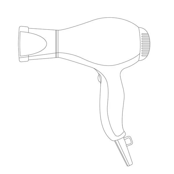 Asciugacapelli vettoriale illustrazione piatto stile prifile — Vettoriale Stock