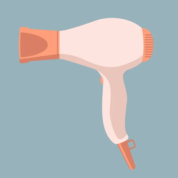 Hair dryer vektor illustration platt stil prifile — Stock vektor