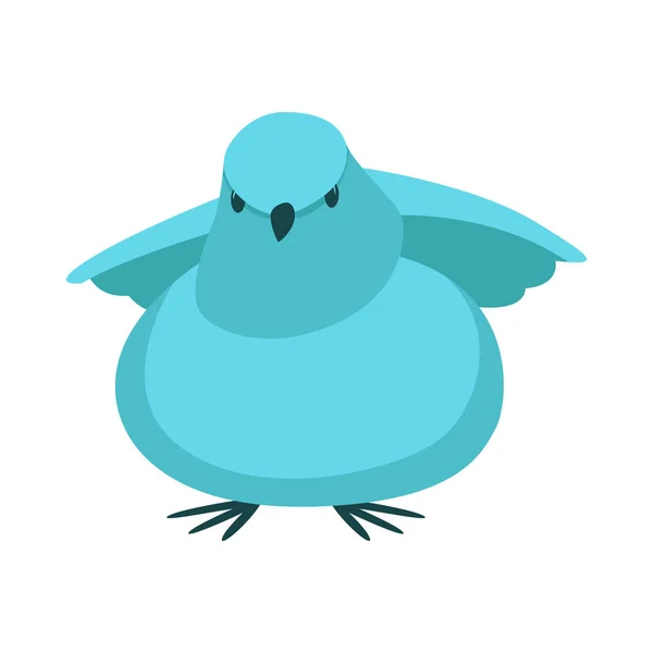 Blue chick cartoon vector illustration flat — Stock Vector