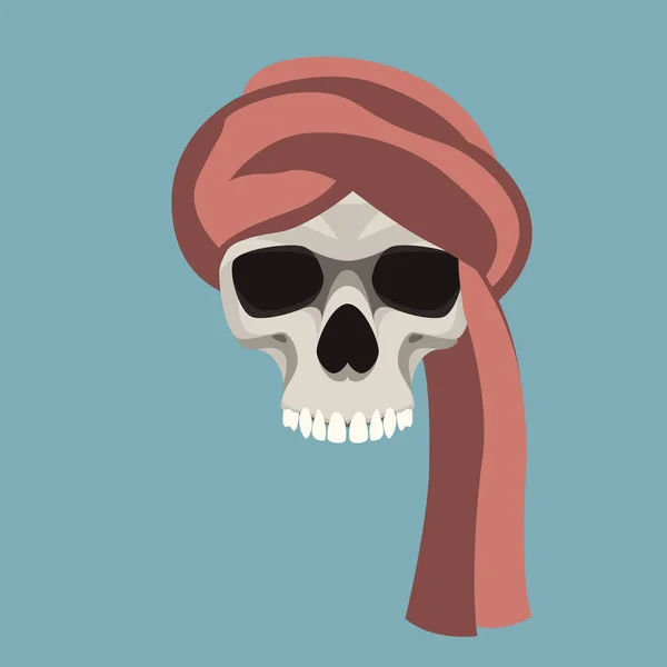 Illustration vectorielle crâne humain style plat avant — Image vectorielle