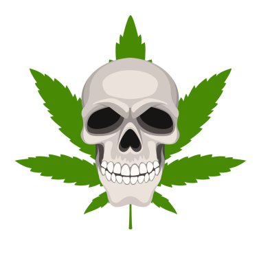  kafatası vektör çizim düz stil ön yüzü