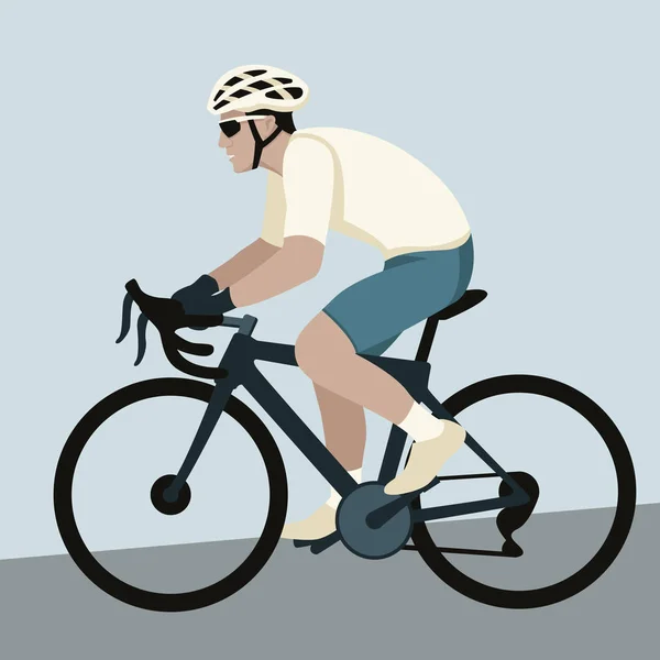 Bicyclist vector illustration flat style — Stock Vector