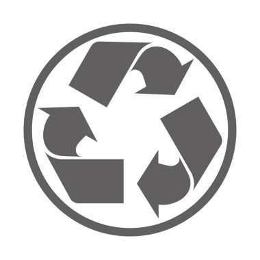 gri geri dönüşüm işareti vektör çizim düz stil 