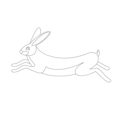 karikatür tavşan vektör çizim beraberlik profil astar